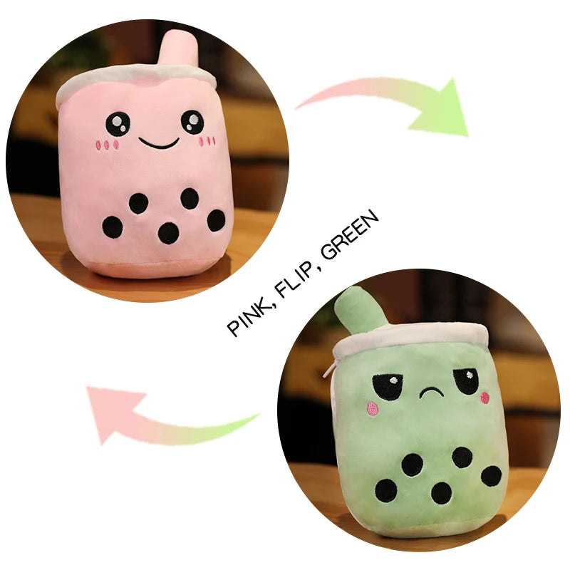 Kawaii Milk Tea Cup Plush Pillow 23cm Stuffed Food Fruit Boba Doll Ultrasoft Stuffed Plush Tea Shop Kids Toys Birthday Gift