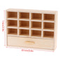 1Pcs Dollhouse Miniature Bookcase Storage Rack Mini Wood Cherry Display Shelf Cabinet Cupboard Doll House Furniture Model Toys
