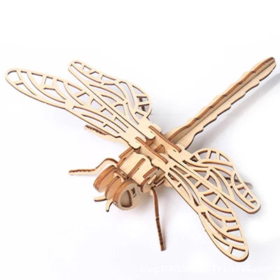 3D Wooden Puzzle Toys Insect Animal Skeleton Assembly Model Puzzle Games DIY Wooden Crafts STEM Toys for Kids Adults Teens
