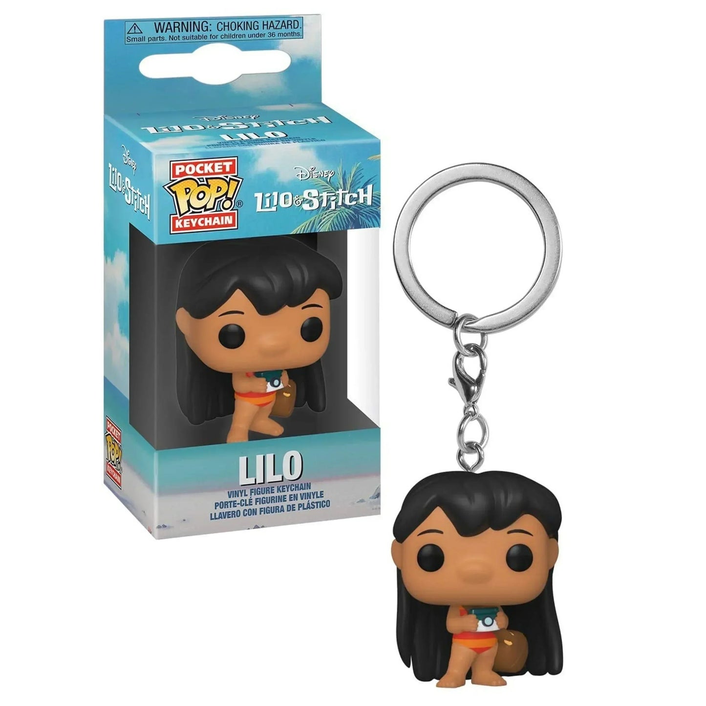 FUNKO POP Disney ELVIS STITCH IN BATHTUB Summer STITCH 626 Keychain Toy TIKI STITCH LILO Vinyl Figure Pocket Pop Keyring Toys