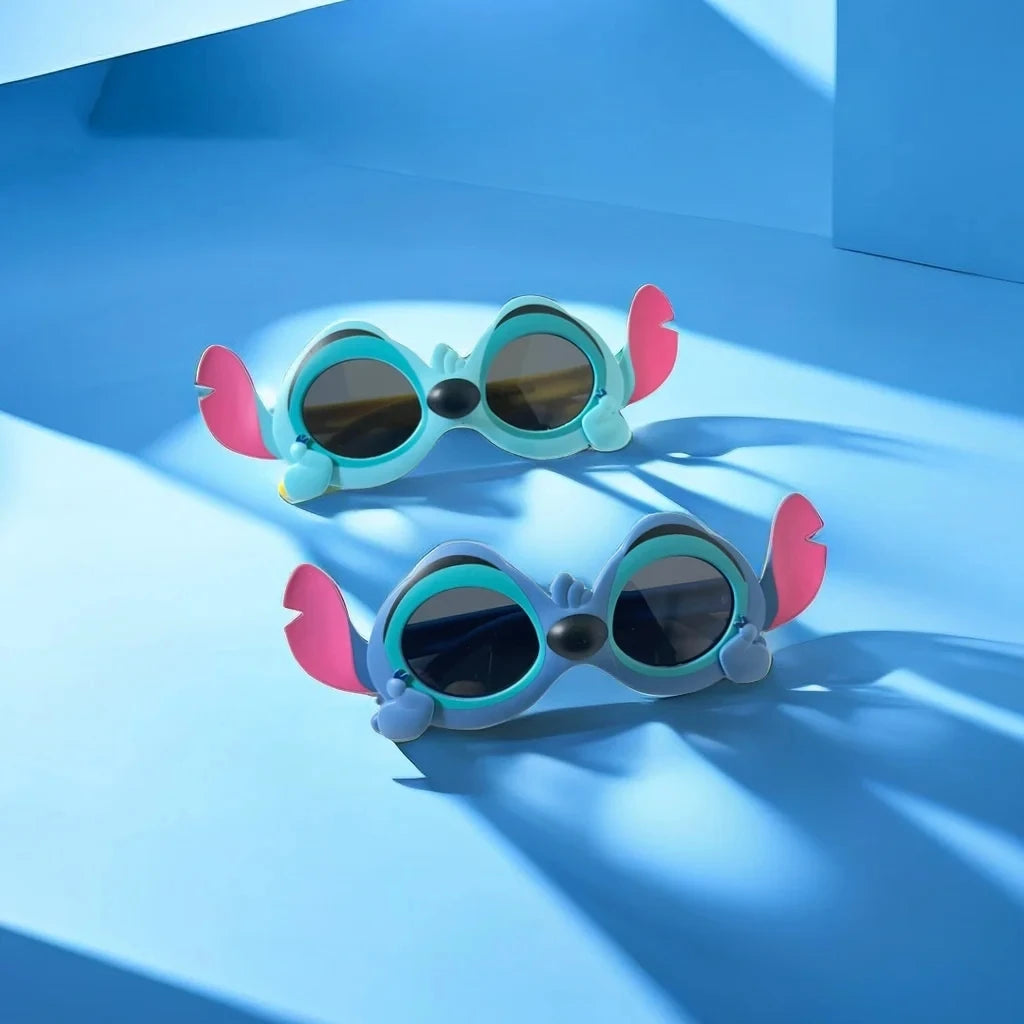 Disney Anime Lilo & Stitch Sunglasses Cute Cartoon Stitch Y2K Polarized Soft Sunglasses UV400 Anti-UVA UVB Outdoor Goggles Toy