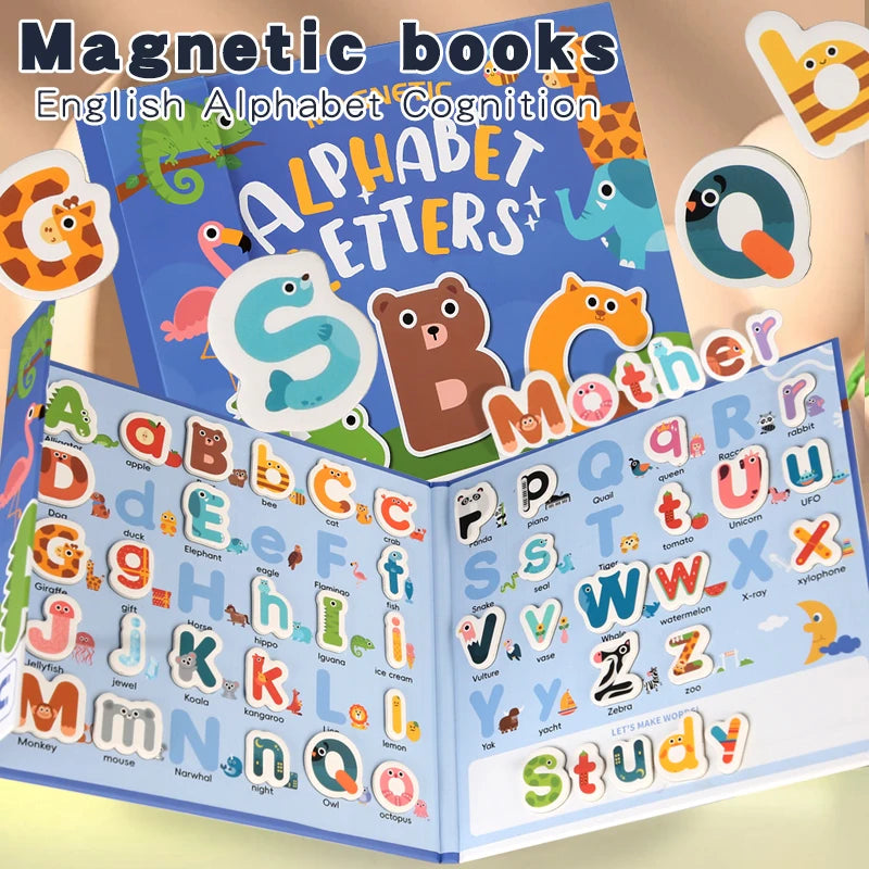 Montessori Quiet Busy Book Puzzle Early Education Toy 3+ Years Kids Alphabet Shape Matching Game Interactive Learning Preschool