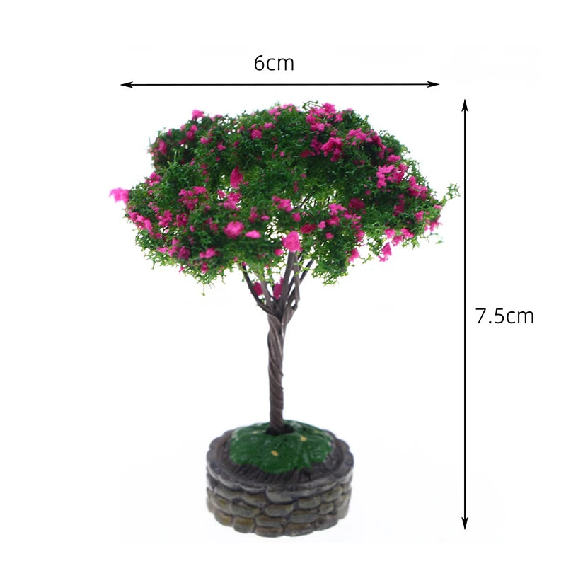 1:12 Dollhouse Miniature Landscape Tree Orange Tree Garden Decor Toy Doll House Accessories