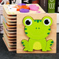 4-in-1 Wooden Toys 3D Wood Puzzle Cartoon Animals Cognitive Jigsaw Puzzle Early Learning Educational Toys For Children Gift