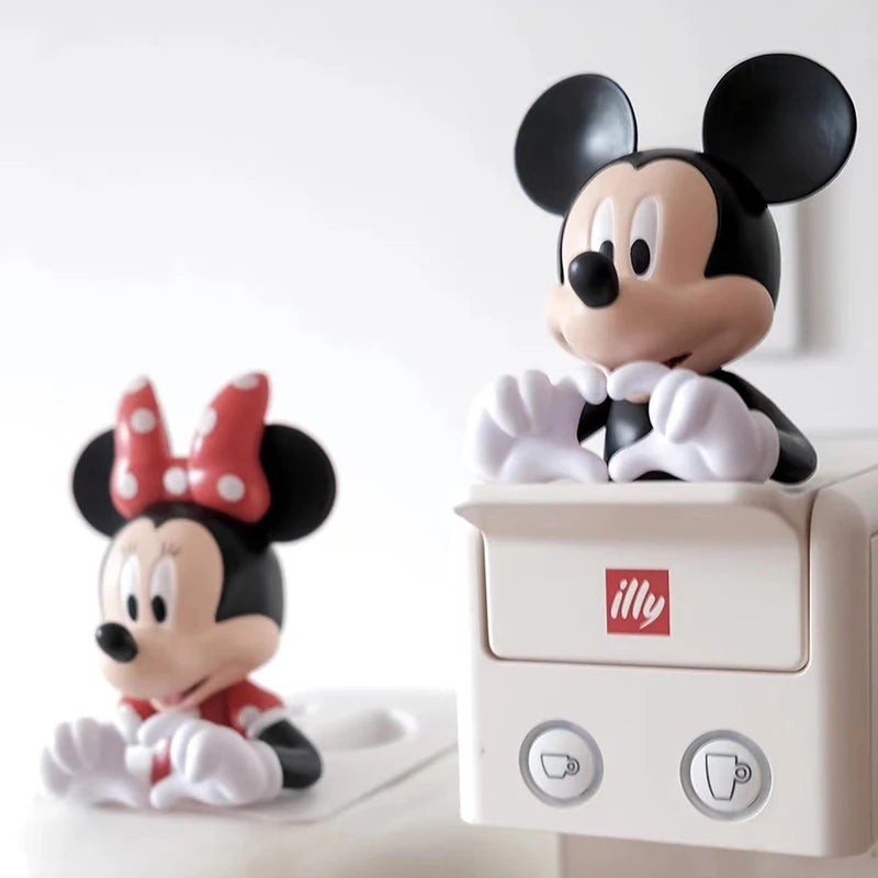 10cm New Love Mickey Mouse Minnie Figure Cartoon Pvc Suit Decoration Living Room Ornaments Model Girls Birthday Gift
