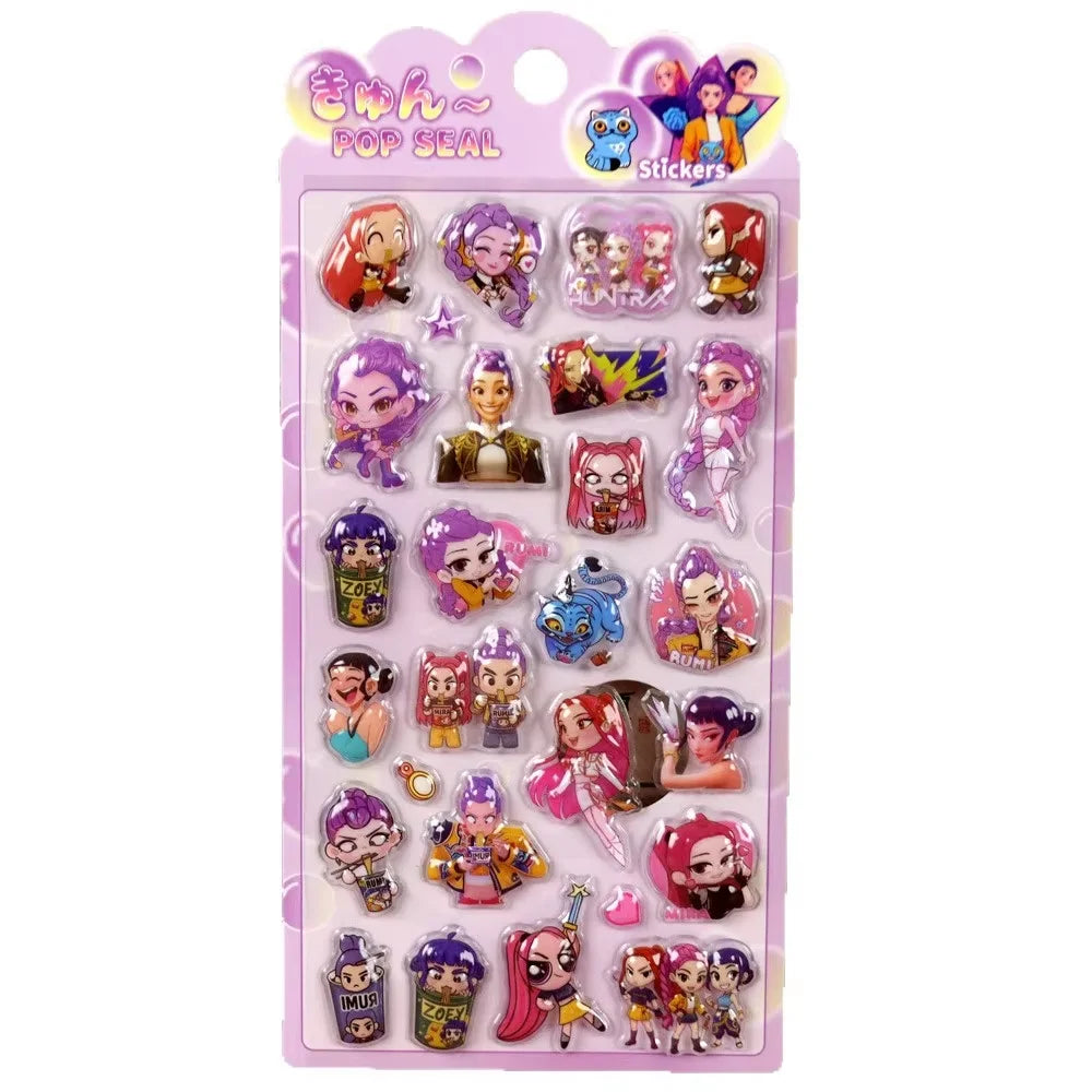 2026 3D Printed Anime Movie Kpop Devil Hunter Girls Derpy Keychains Doll Cute Tiger Action Model Toy Collection Christmas Gifts