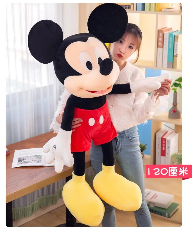 Disney Mickey Mouse Minnie Mouse Soft Plush Toys Cartoon Stuffed Dolls Kids Birthday Gifts Wedding Claw Machine Prizes Bed Pals