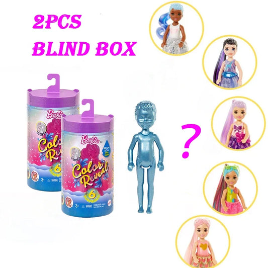Original Barbie Color Reveal Foam Dolls Pet Friend with 25 Surprises  Scented Bubbles Princess Doll Toys for Girls Gift