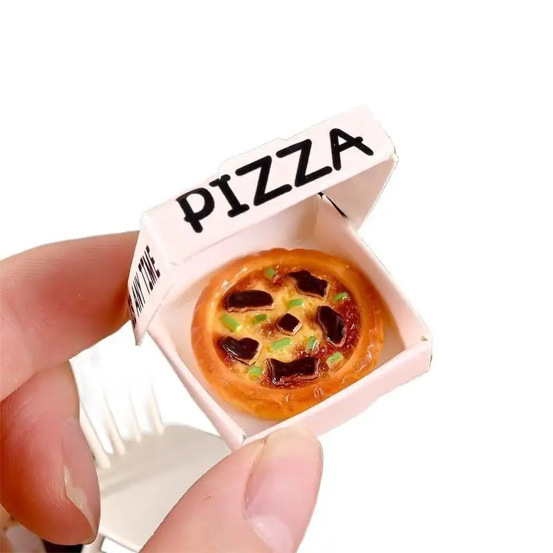 10 PCS Dollhouse Miniature Simulated Pizza Model Kitchen Food Accessories For Doll House Decor Kids Pretend Play Toys Gift