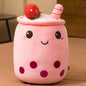 Kawaii Milk Tea Cup Plush Pillow 23cm Stuffed Food Fruit Boba Doll Ultrasoft Stuffed Plush Tea Shop Kids Toys Birthday Gift