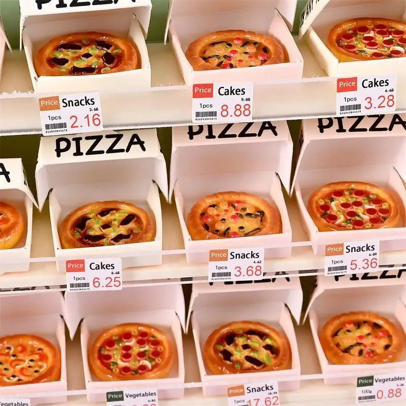 10 PCS Dollhouse Miniature Simulated Pizza Model Kitchen Food Accessories For Doll House Decor Kids Pretend Play Toys Gift