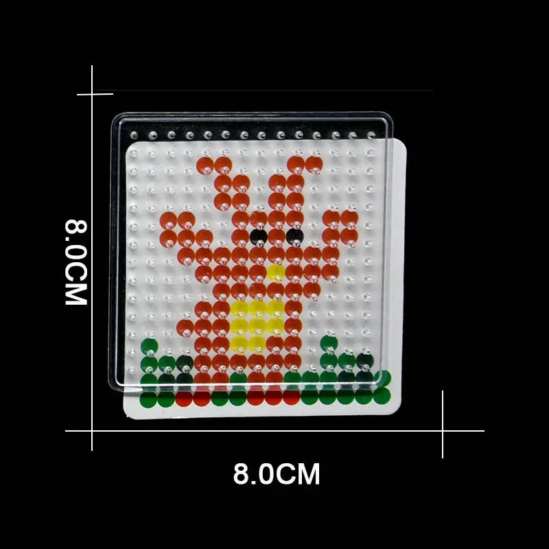 5mm Hama Beads Template with Color Paper Plastic Stencil Jigsaw Perler Puzzles Pixel Beads Diy Transparent Shape Puzzle Pegboard