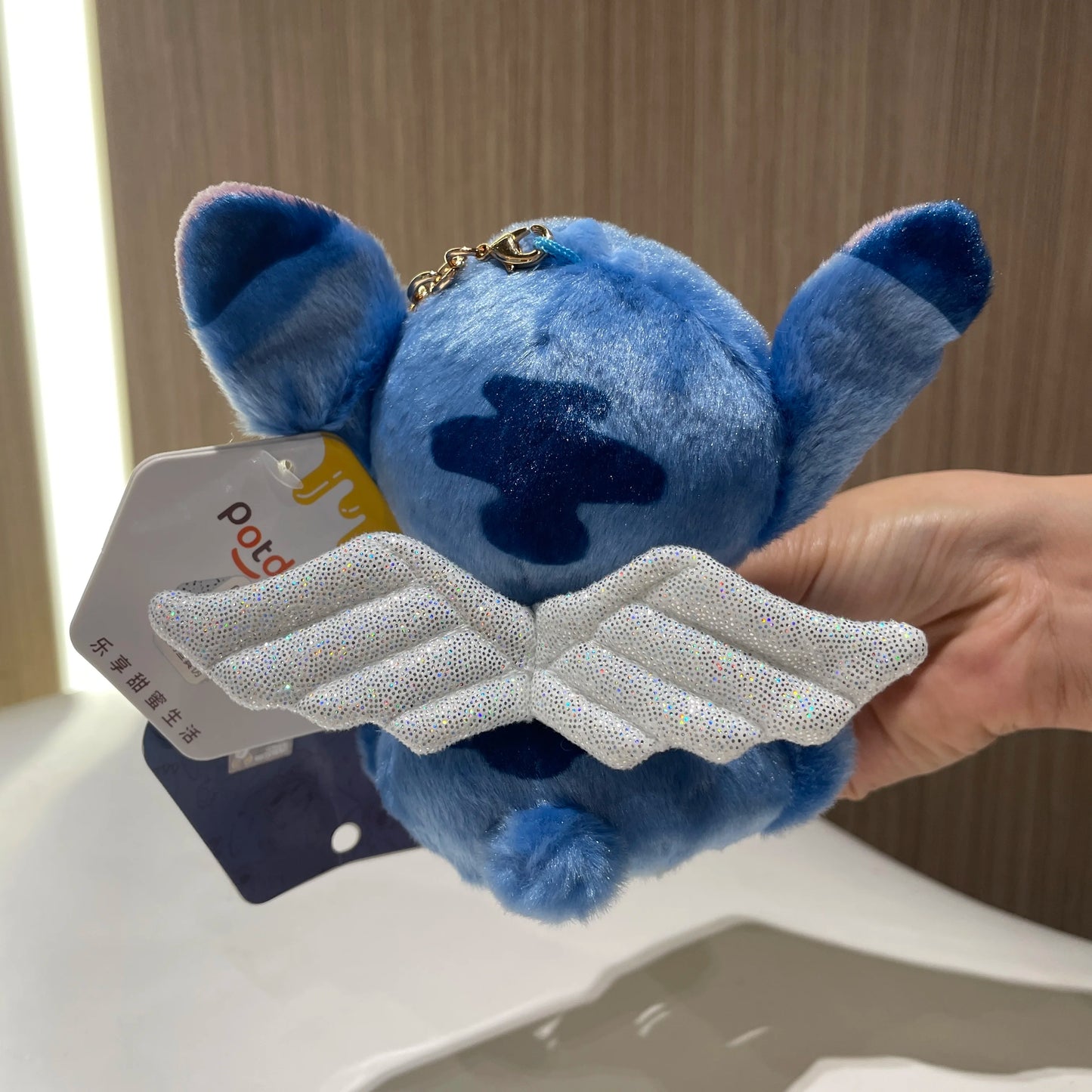 Original Disney Stitch Lotso Sullivan Woody Plush Dolls keychain Angel Stitch Mr.Q Alien Stuffed Toy Pendant Kids Birthday Gift