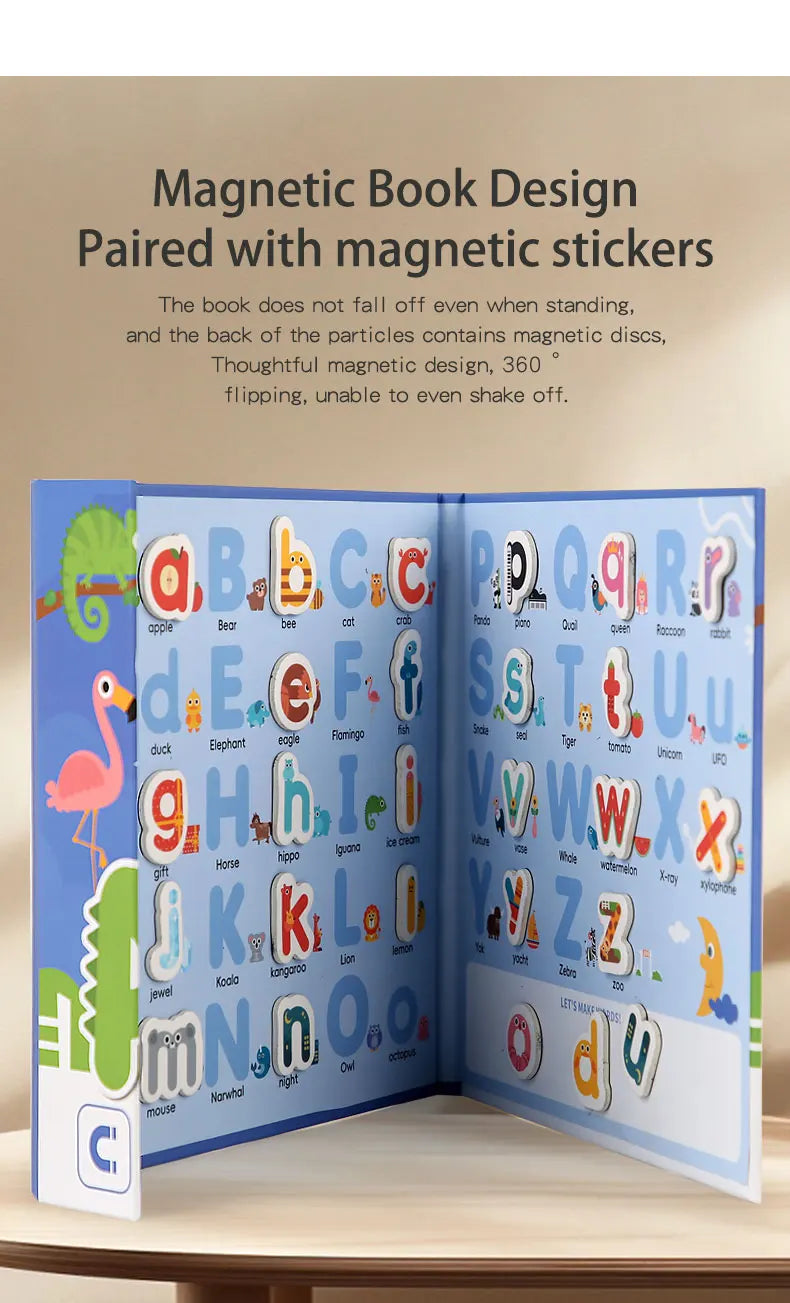 Montessori Quiet Busy Book Puzzle Early Education Toy 3+ Years Kids Alphabet Shape Matching Game Interactive Learning Preschool