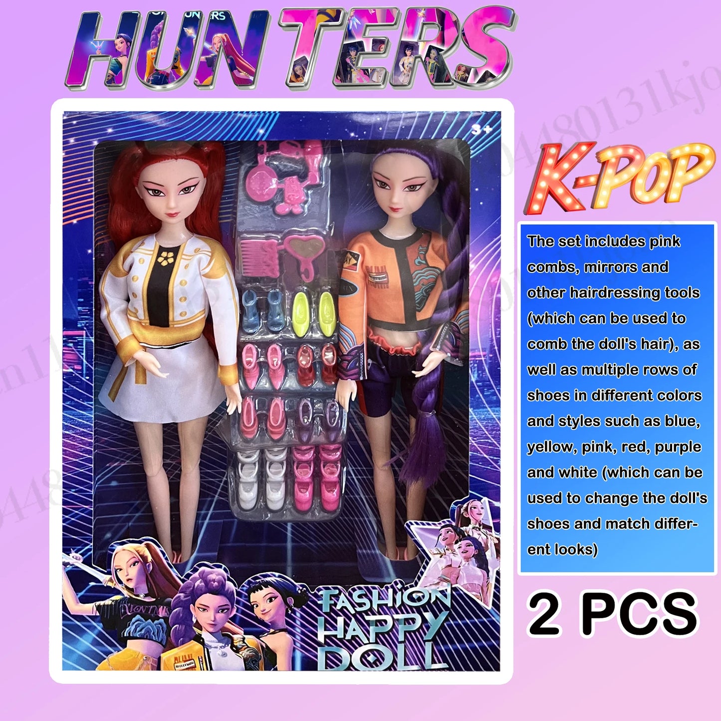 Hot Sales 2026 Anime KPop Demon Hunters Vinyl Doll, Rumi Mira Zoi Mask Figurine Small Statue Christmas Gift For Fans