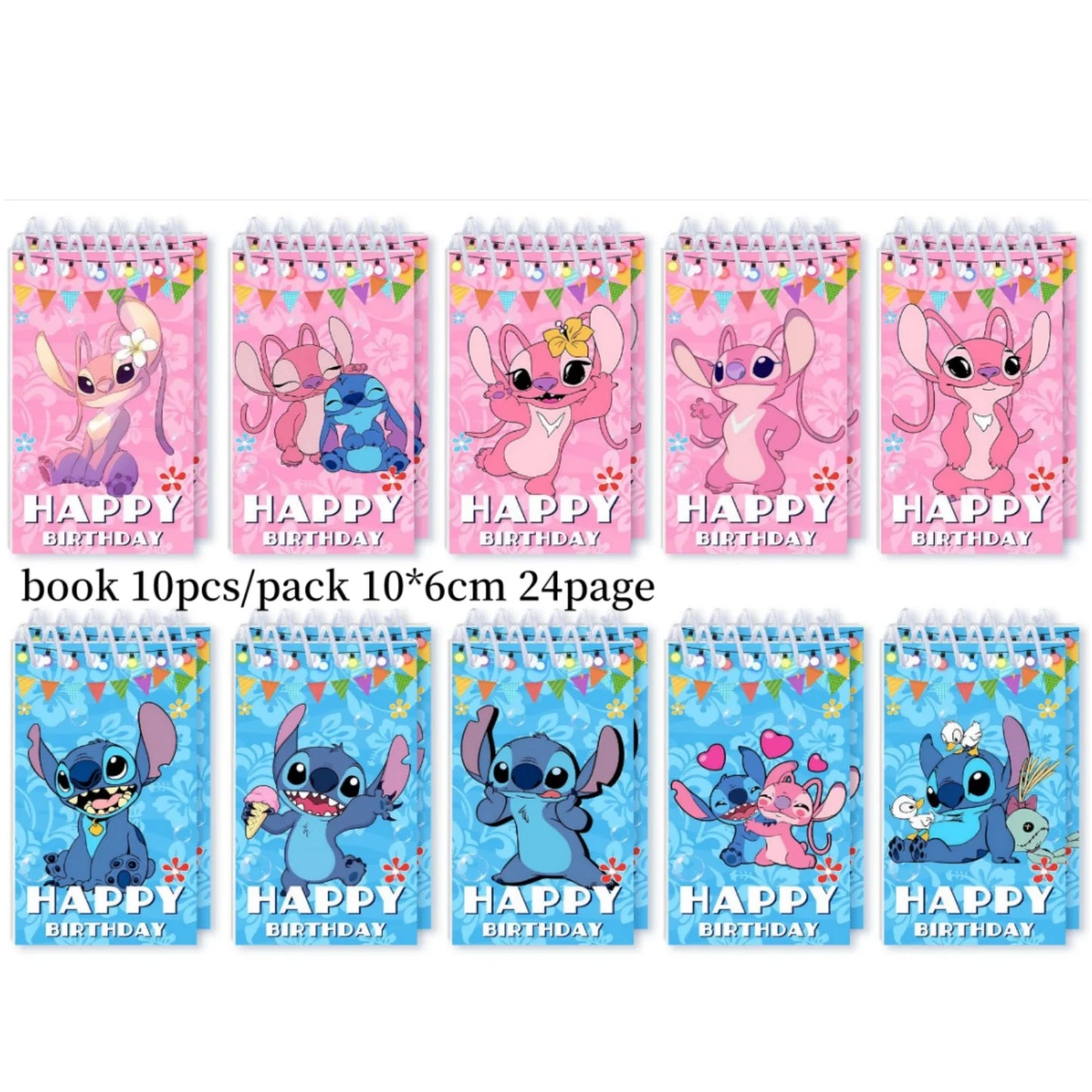 Disney Stitch Notebook Spiral Book Coil Journal Diary Sketchbook Schedules Plan List Notepad School Supplies Stitch Stationery