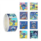 500/1000pcs/roll Disney Stitch Blue Kawaii Stickers Luggage Graffiti Toy Decals Decoration Sticker Gift Closure Sticker