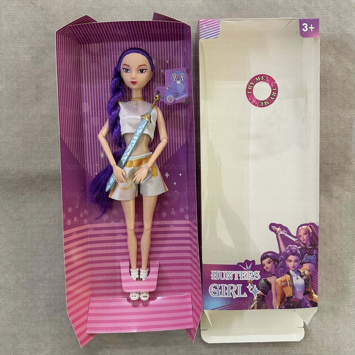 Hunters Girl Doll Rumi Mira Zoey Vinyl Figure Kpop Demon Hunters 11 Inch Posable Anime Toy with Theme Music for Kids Girl Gift