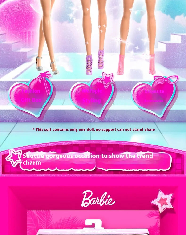 Authentic Barbie Doll with Odile Face Mold Toy Princess Charm Box Set for Girls Imaginary Play Birthday Gift Doll Figure