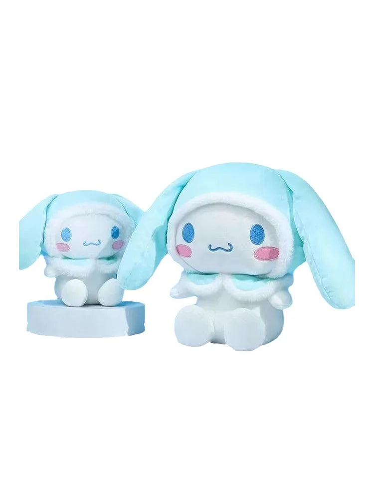 25cm Sanrio Cinnamoroll Plush Toys Cartoon Anime Elf Plush Doll Kawaii Soft Big Ear Dog Stuffed Doll Birthday Gift For Girls