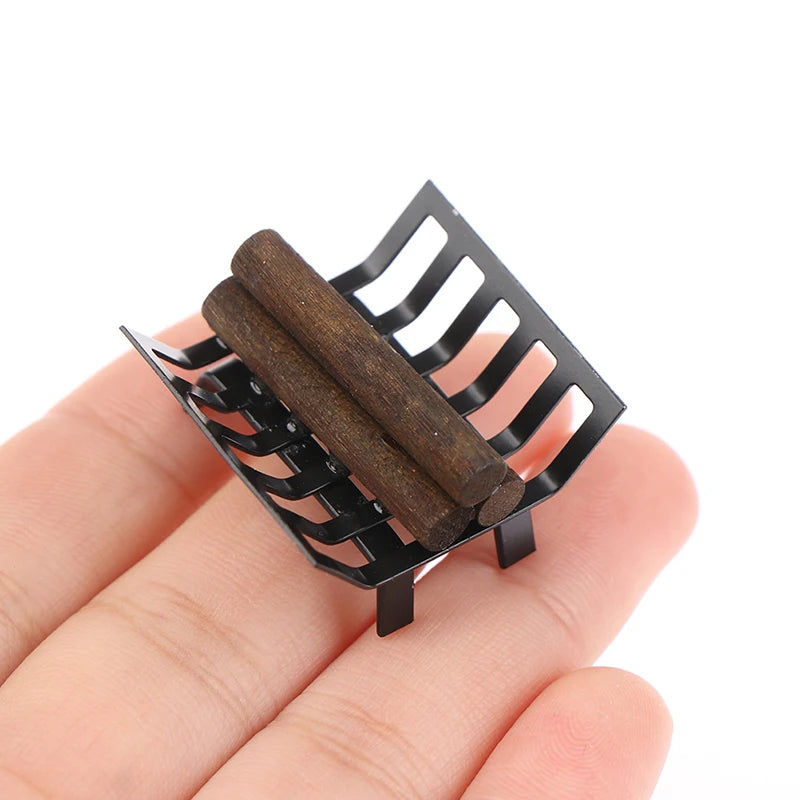 1Pc or 3 Bundles/Set Dollhouse Miniature Bonfire Firewood Model Living Scene Decor Kids Pretend Play Toy Doll House Accessories