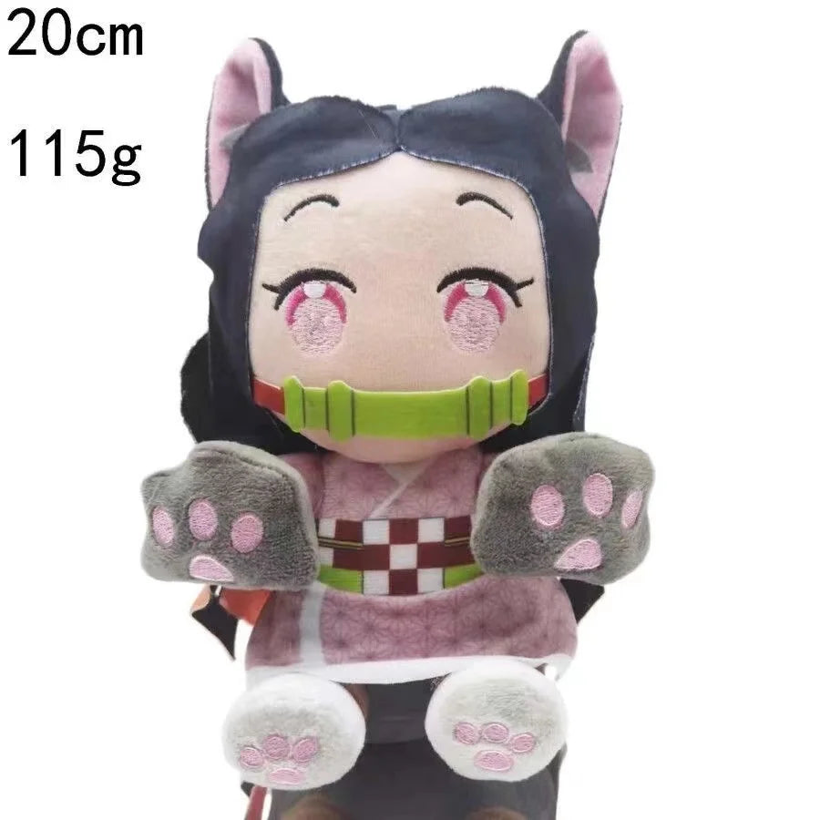 Anime Demon Slayer: Kimetsu No Yaiba Kamado Tanjirou Cosplay Plush Doll Pillow Kawaii Stuffed Toy Children’S Gift