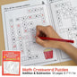1 Set Math Workbook for Kids Ages 5-8 Math:Math Crossword Puzzles Addition and Subtraction Workbook
