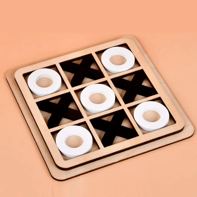 Montessori Wooden Toy Mini Chess Game Interaction Puzzle Brain Logical Training Learing Early Educational Toys For Children Kids