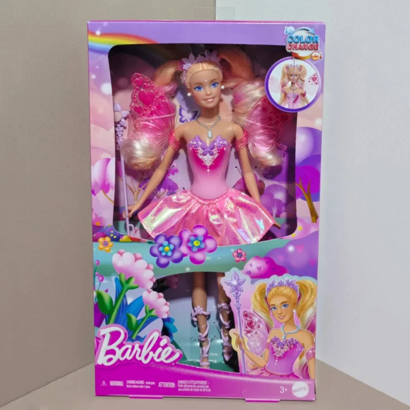 Pre sale new Genuine Barbie Princess Doll Color Changing Dream Butterfly Fairy Toy Girls Dolls Collectible Figures Birthday Gift