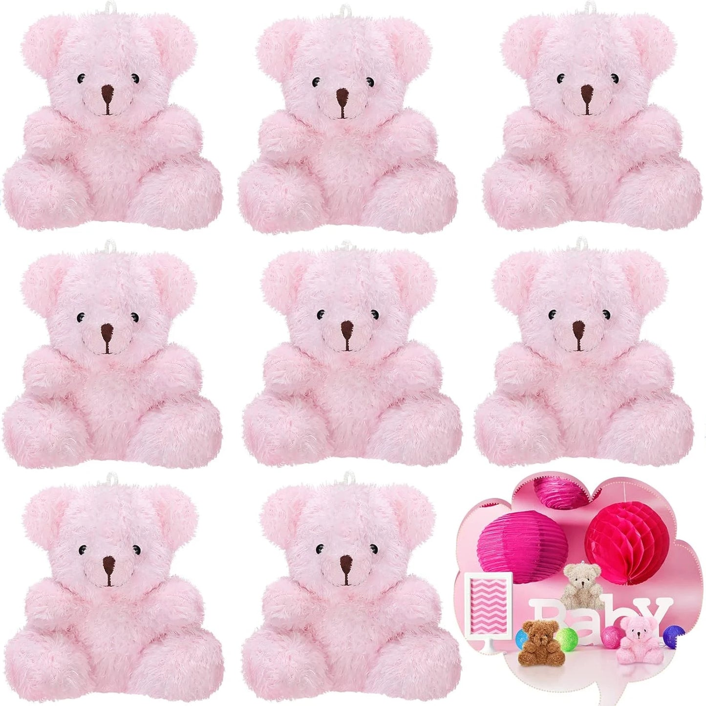 10-30Pcs Mini Plush Bears Small Bear Stuffed Animal Toys Tiny Fuzzy Bear Soft Bear Stuffed Doll for Birthday Gifts Party Favors