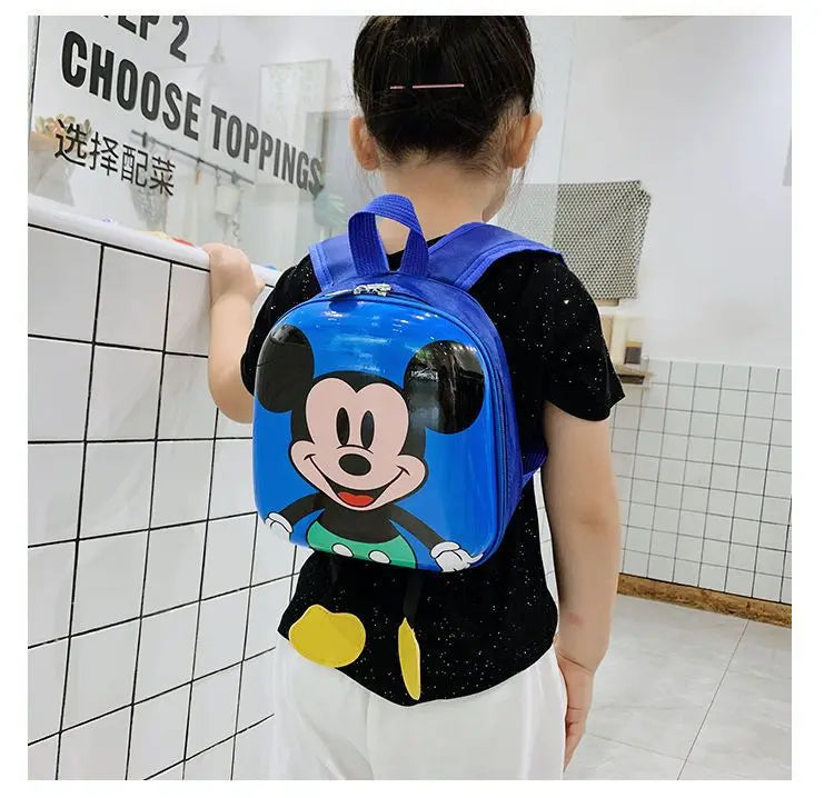 Disney Mickey Mouse Children's Kindergarten Backpack Boys Girls Baby Backpack Mini Cartoon Eggshell Backpack Kids Backpack