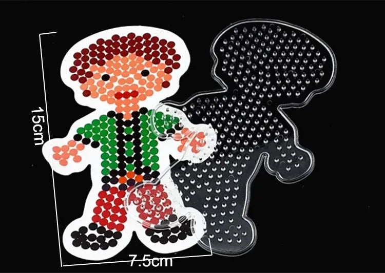5mm Hama Beads Template with Color Paper Plastic Stencil Jigsaw Perler Puzzles Pixel Beads Diy Transparent Shape Puzzle Pegboard