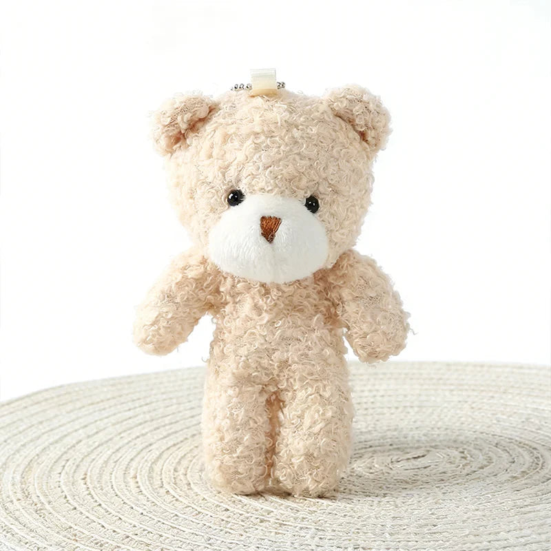 10 Pcs Mini Stuffed Plush Bears Cute Animal Tiny Bear Doll Toy Keychain Bag Pendant Ornament Soft Stuffed Toy Girl Party Gift