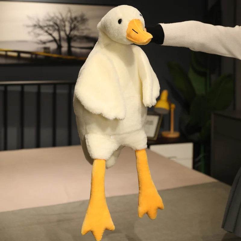 50-190cm Large Brown Hug Stuffed Animal Duck Kawaii Giant Goose Plush Toy Sleeping Pillow Big Soft Doll Party Gift for Boy Girls