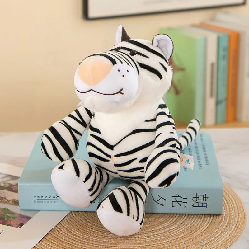 Stuffed Plush Animals Toys Soft Dolls Jungle Lion Elephant Tiger Dog Fox Monkey Deer Children Gift Kawaii Baby Kids Hobbie Toys