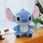Anime Disney Kawaii Stitch Stuffed Toys Bluely Lilo&Stitch Plush Keychain Dolls Bag Pendant Birthday Party Gift For Kid Boy Girl