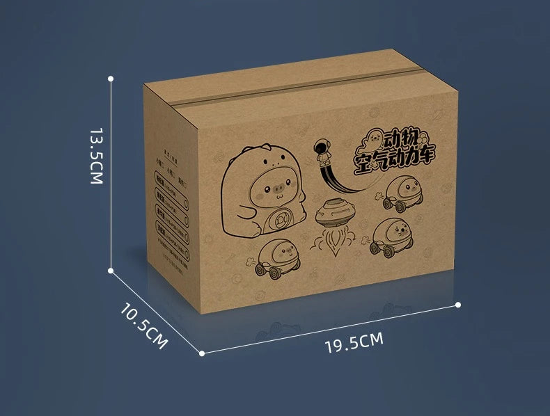 Children Air Power Vehicle Funny Science Experimen Cartoon Animals Aerodynamic Flying Balloon Car Kids Educational Puzzle Toys