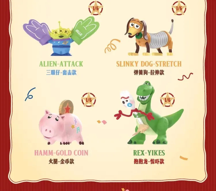 TOP TOY Disney Toy Story Playful Moment Series Blind Box Cute Woody Model Cartoon Decorative Figure Children's Toy Birthday Gift