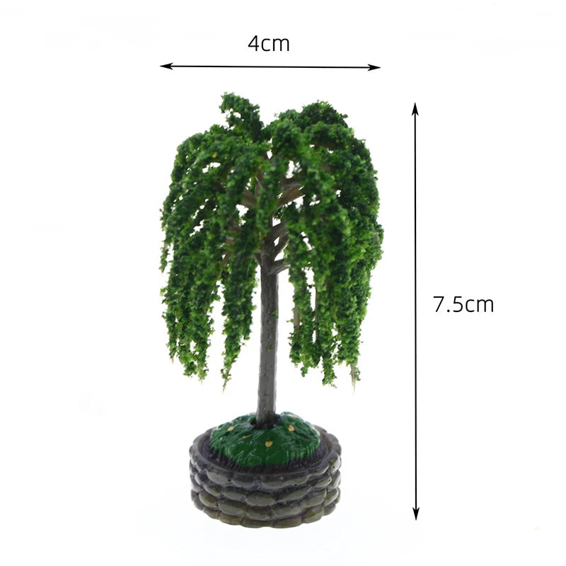 1:12 Dollhouse Miniature Landscape Tree Orange Tree Garden Decor Toy Doll House Accessories