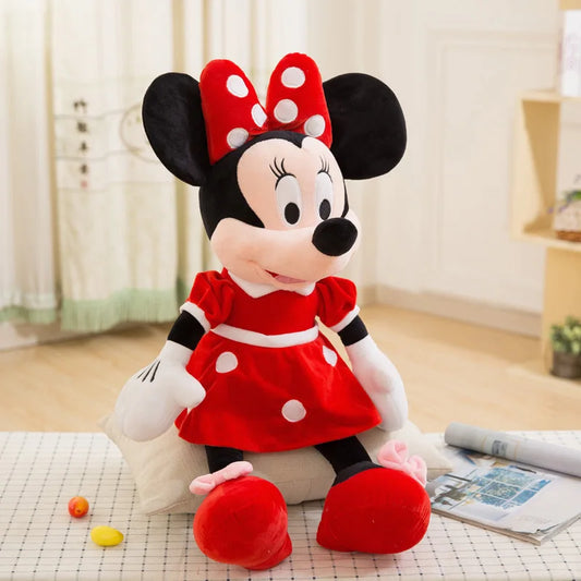 30-35cm Disney Mickey Mouse Plush Toys Kawaii Anime Mickey Minnie Stuffed Plush Models Decoration Dolls for Kids Birthday Gift