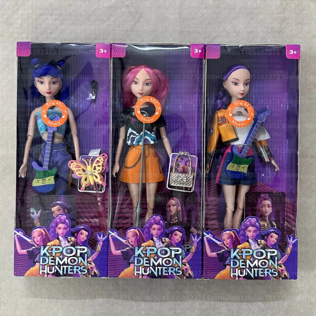2026 Hot NEW KPop Demon Hunters Rumi Mira Zoey Anime Figure Set - Cute Cosplay Dolls Action Figures - Birthday Gift for Kids