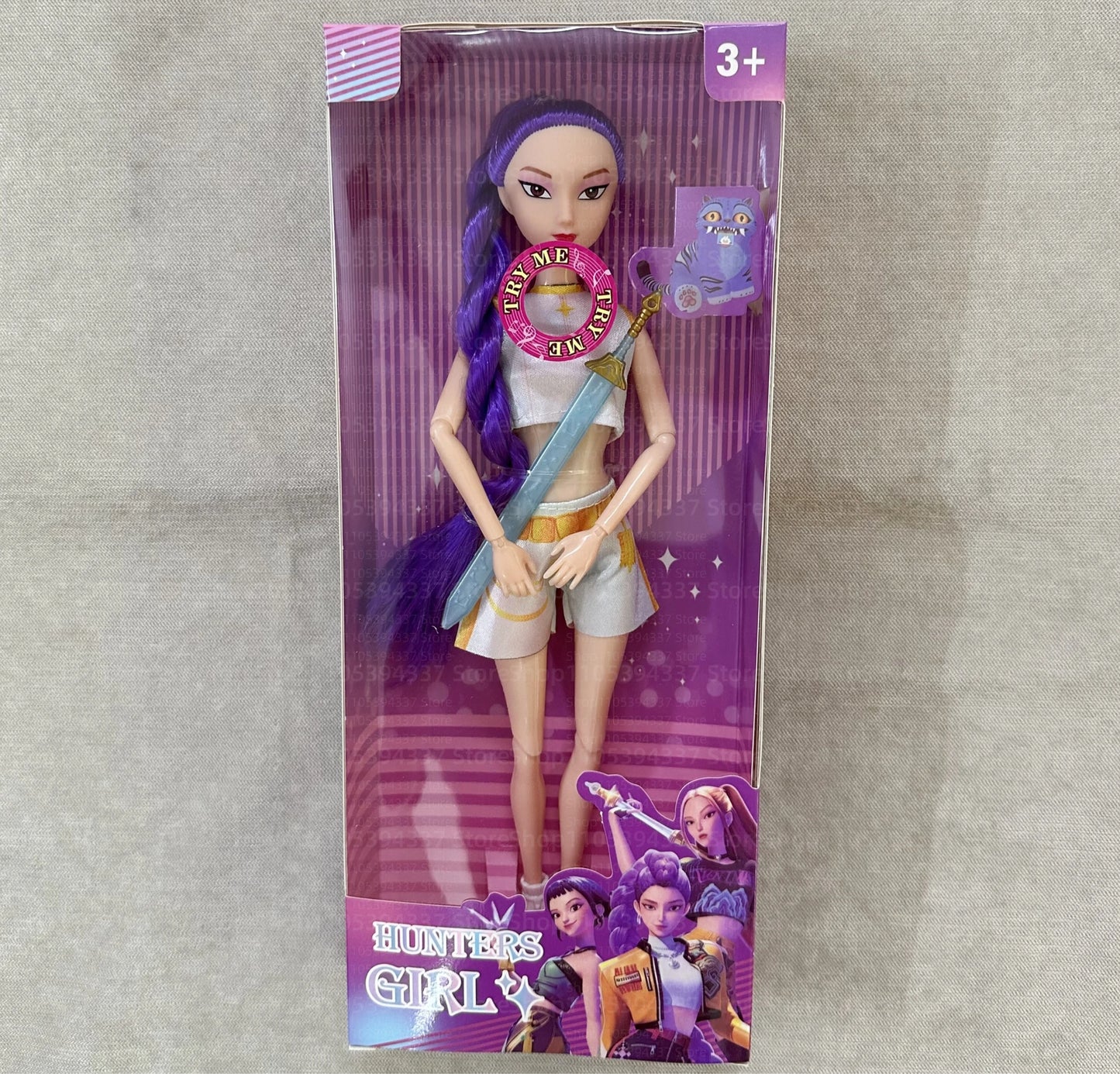 Hunters Girl Doll Rumi Mira Zoey Vinyl Figure Kpop Demon Hunters 11 Inch Posable Anime Toy with Theme Music for Kids Girl Gift