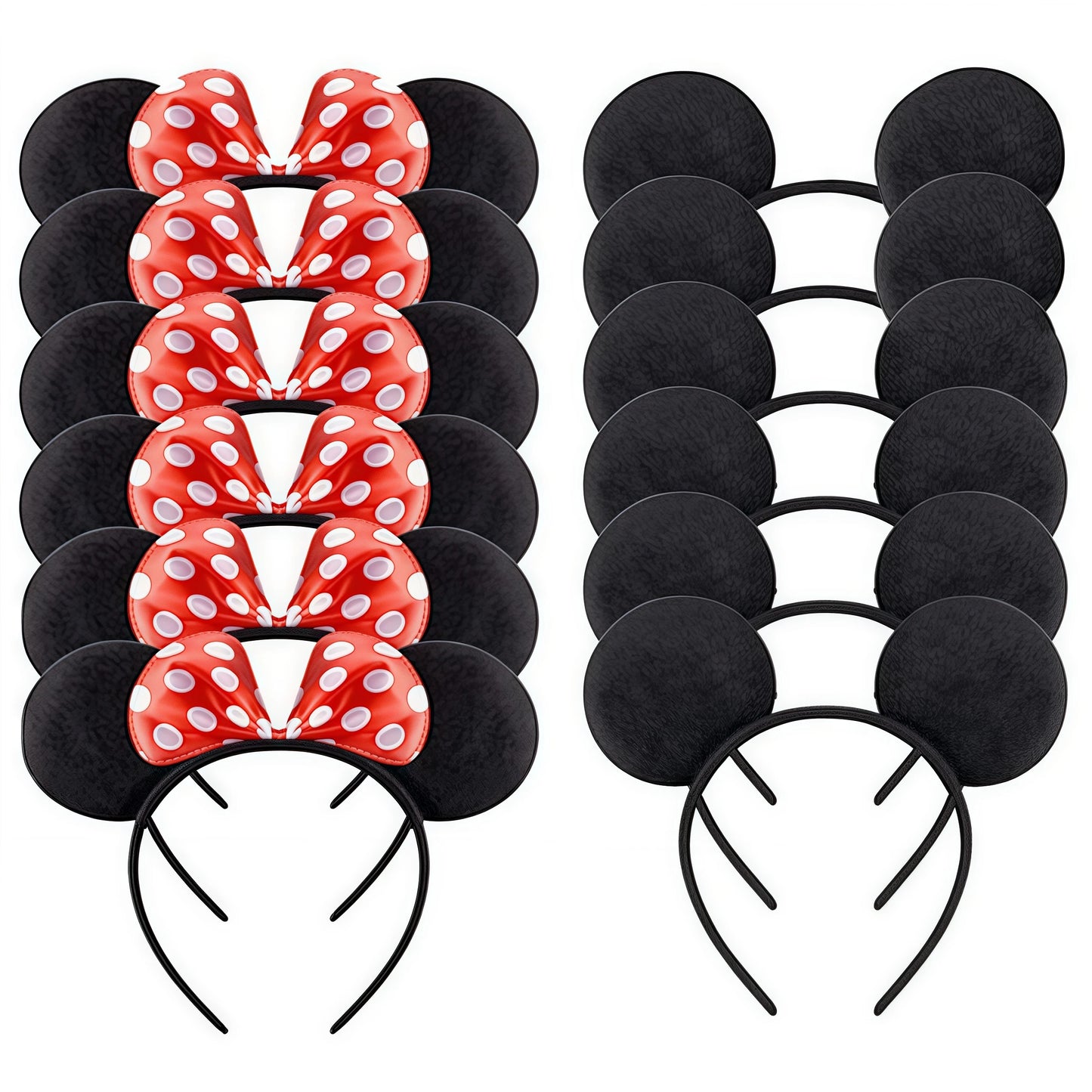 Mickey Ear Headband Hair Ornament Minnie Mickey Mouse Bow Headband Princess Hair Accessory Girls Birthday Party Gift Supplies