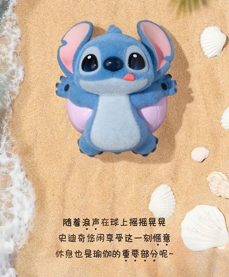 New Toptoy Disney Stitch Energetic Yoga Random Blind Box Series Flocked Figurine Cute Anime Peripheral Doll Collectible Gifts
