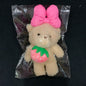 3pc/set 13cm Teddy Bear Plush Doll Animal Bear Stuffed Toy Keychain Cute Cartoon Rabbit Plush Key Ring Bag Pendant Children Gift