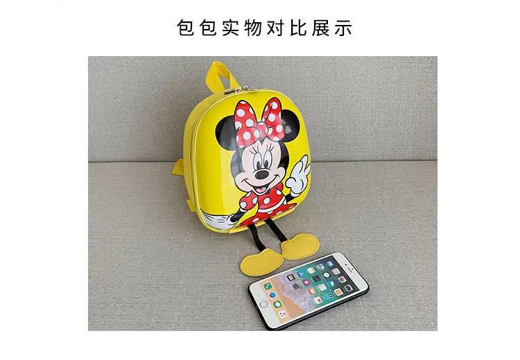 Disney Mickey Mouse Children's Kindergarten Backpack Boys Girls Baby Backpack Mini Cartoon Eggshell Backpack Kids Backpack