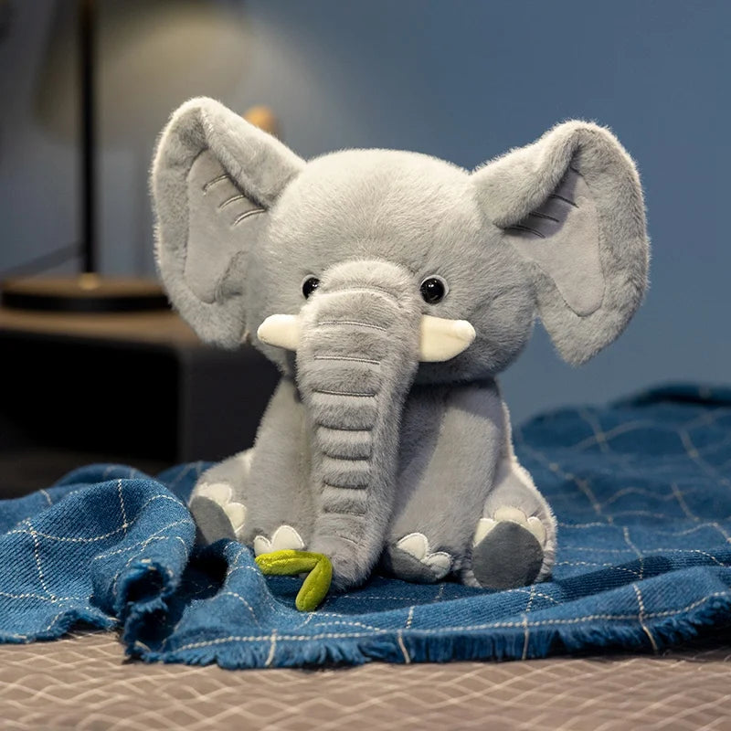 Nice 1pc 25/40cm Cartoon Cute Elephant Plush Doll Long Nose Pink Grey Sitting Animal Stuffed Toy Home Decor Gift For Boys Girls
