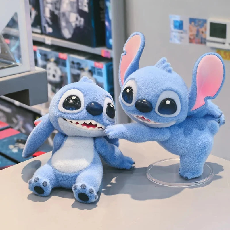 New Toptoy Disney Stitch Energetic Yoga Random Blind Box Series Flocked Figurine Cute Anime Peripheral Doll Collectible Gifts