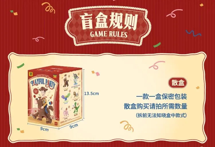 TOP TOY Disney Toy Story Playful Moment Series Blind Box Cute Woody Model Cartoon Decorative Figure Children's Toy Birthday Gift