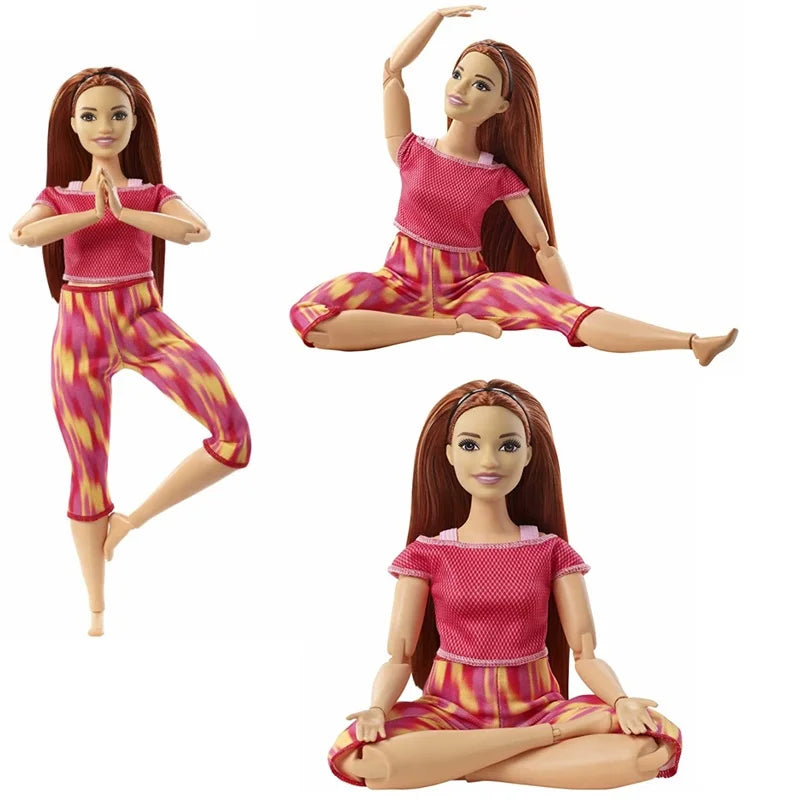 Authentic Barbie Doll Yoga Poses Changeable Styles House Play Doll Multiple Joints Moving Collectible Toy For Kids And Adults